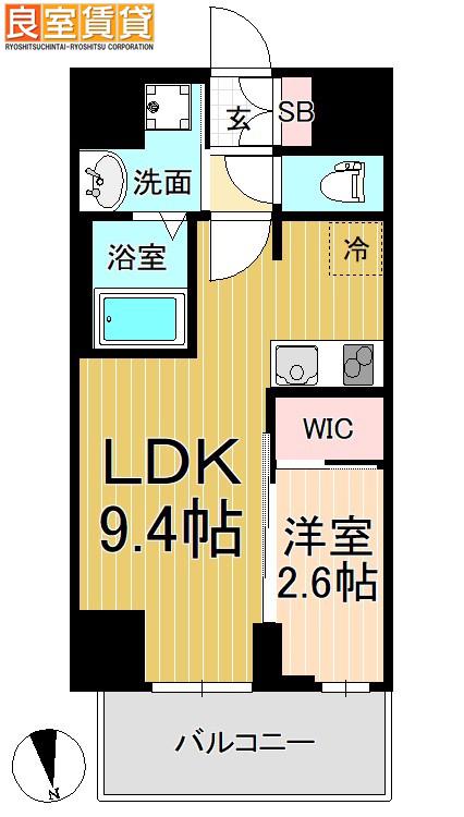 プレサンス鶴舞パークグラッド(1LDK/3階)の間取り写真