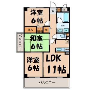 エトワール千代田(3LDK/8階)の間取り写真