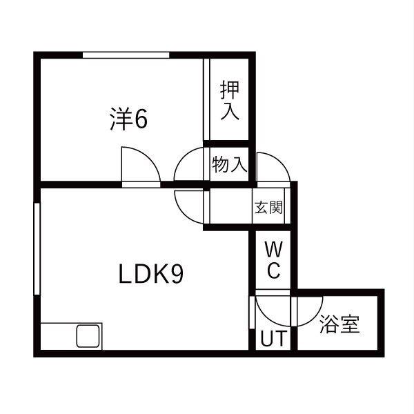パナシティ44(1LDK/1階)の間取り写真