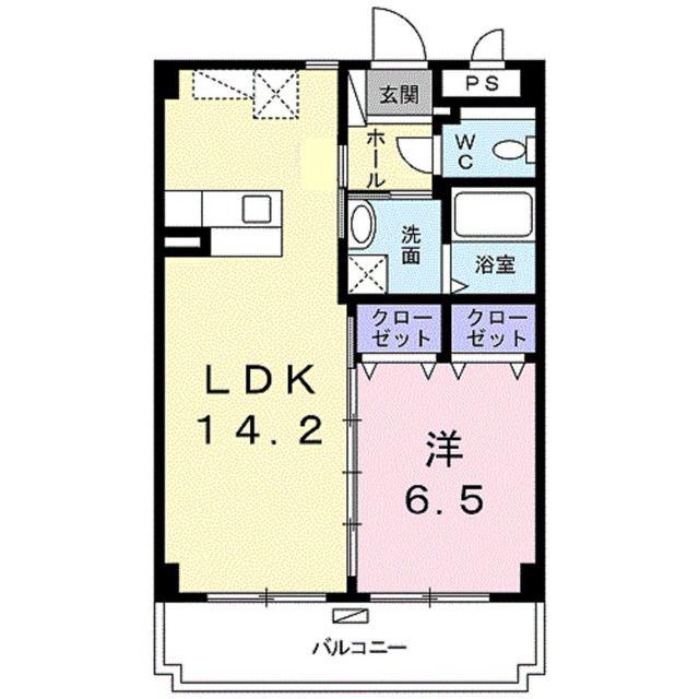 ラテール(1LDK/2階)の間取り写真