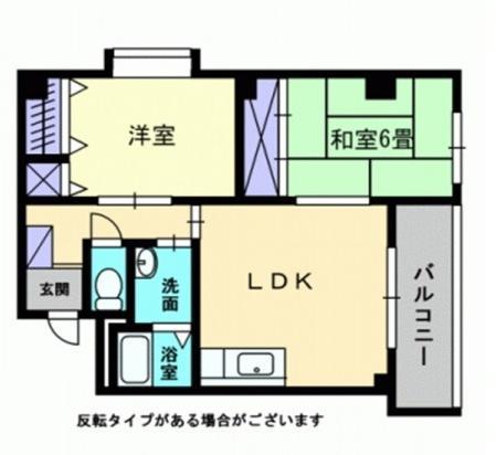 ザ・ユーズ(2LDK/3階)の間取り写真