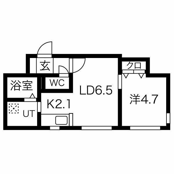 シェリールオアーゼ(1LDK/4階)の間取り写真