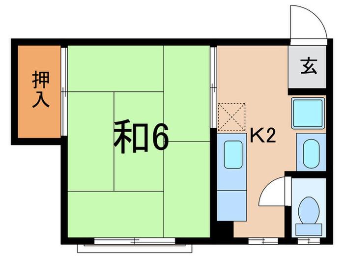 米商興産ビル(1K/4階)の間取り写真