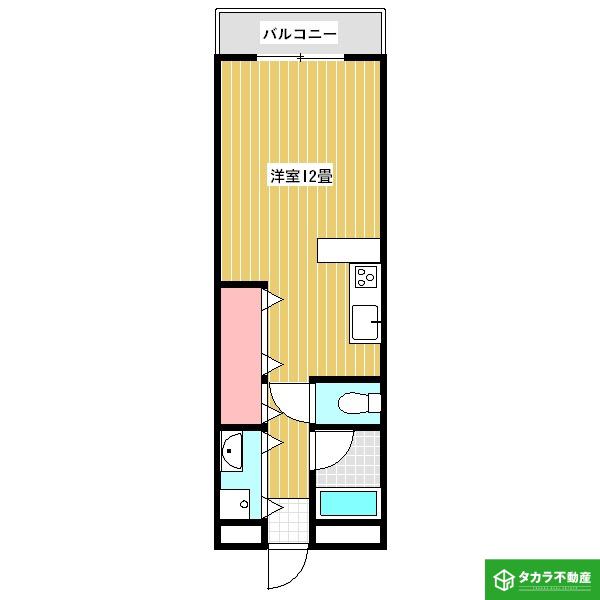 コールコートⅡ(ワンルーム/5階)の間取り写真