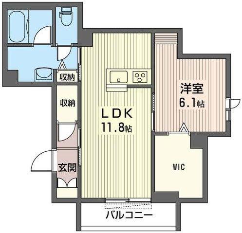 N´S GARDEN(1LDK/1階)の間取り写真
