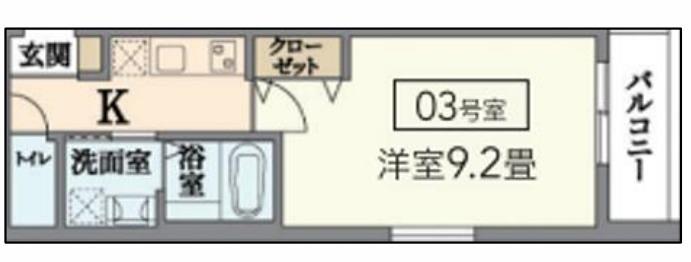 モレス・ヴィラ尼崎(1K/4階)の間取り写真