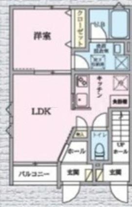 エクセルピア萩中3番館(1LDK/1階)の間取り写真
