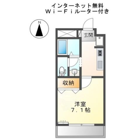 プチ フォレ(1K/2階)の間取り写真