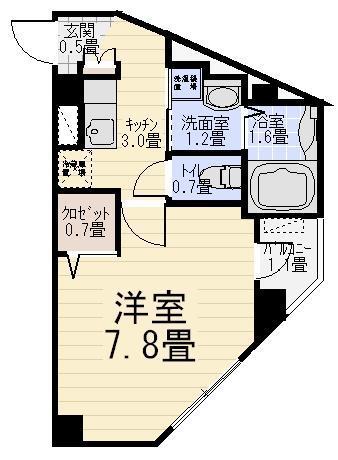 サンパレスM(1K/2階)の間取り写真