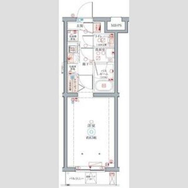 クレヴィスタ柴又(1K/2階)の間取り写真