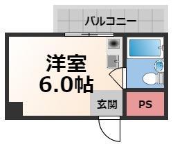 隆翔 今里(ワンルーム/5階)の間取り写真