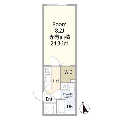 クレスト東村山(1K/2階)の間取り写真