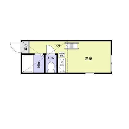 BRICKS羽沢南(ワンルーム/2階)の間取り写真