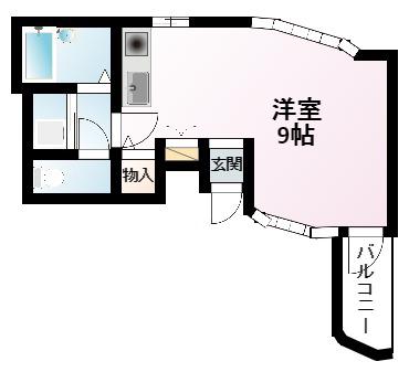 カルム香川(ワンルーム/3階)の間取り写真