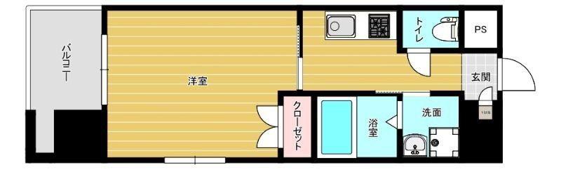 リファレンス小倉駅前(1K/7階)の間取り写真