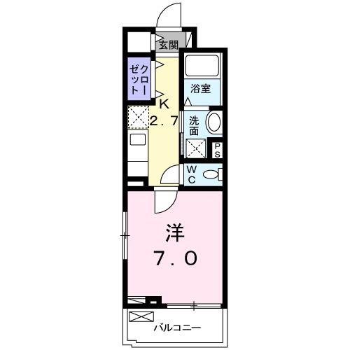ラッフィナート23(1K/3階)の間取り写真