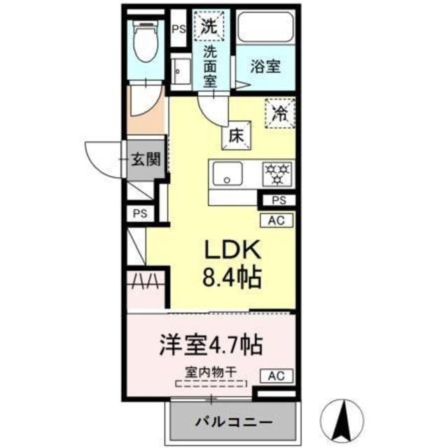 セレスティア小茂根(1LDK/1階)の間取り写真