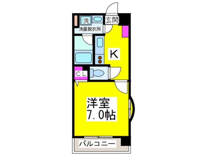 クォリティースミヤ(1K/5階)の間取り写真