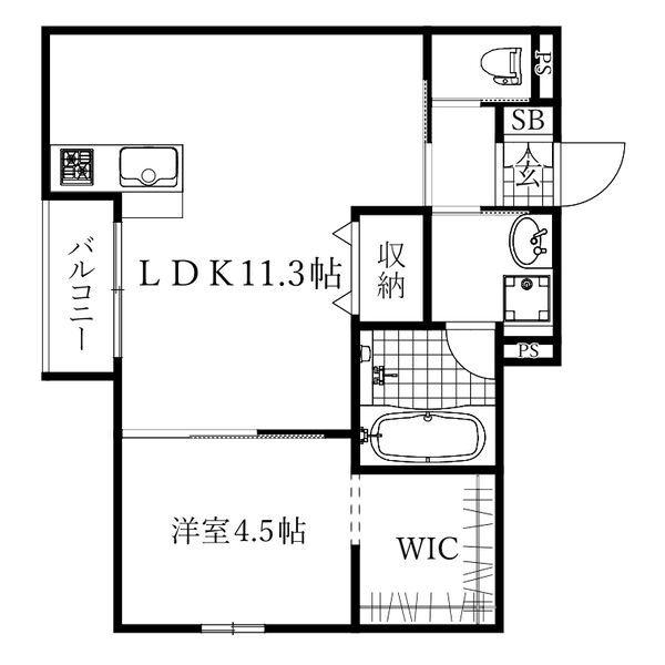 LULL(1LDK/3階)の間取り写真