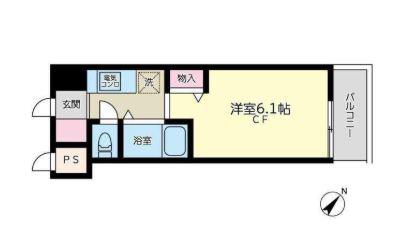 AINA LEA VILLA(ワンルーム/6階)の間取り写真