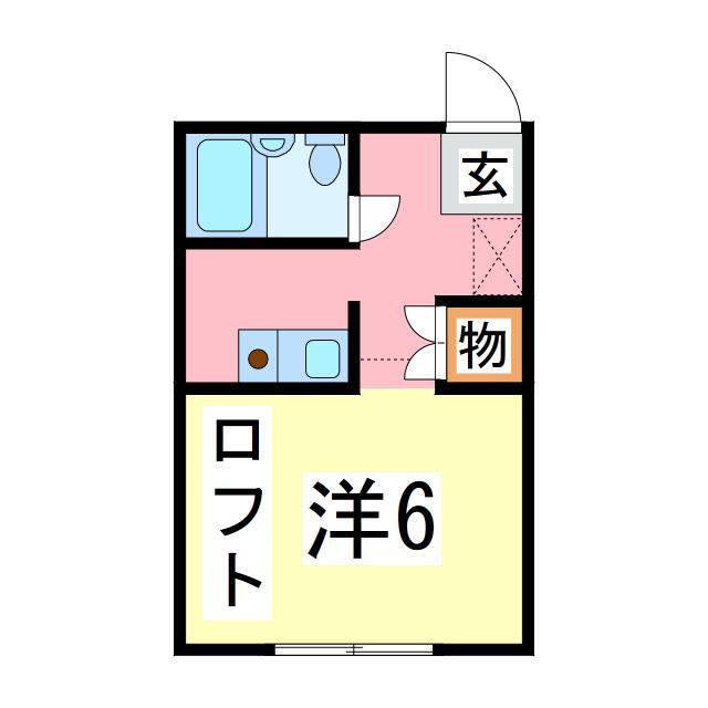 ブルーコスモ西坂田(ワンルーム/1階)の間取り写真