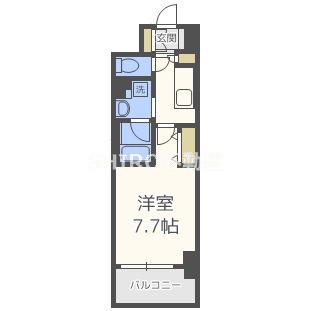 アーバネックス堂島(1K/7階)の間取り写真