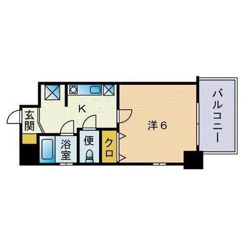 パインフィールドビル(1K/4階)の間取り写真