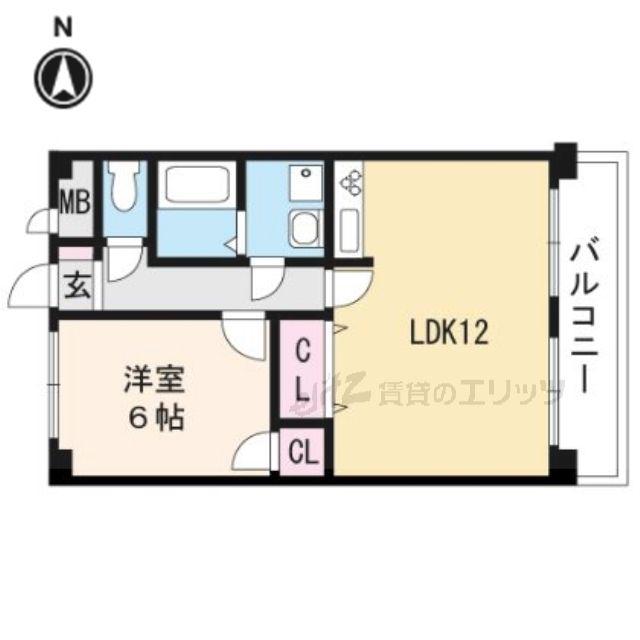 サンツエルブ(1LDK/2階)の間取り写真