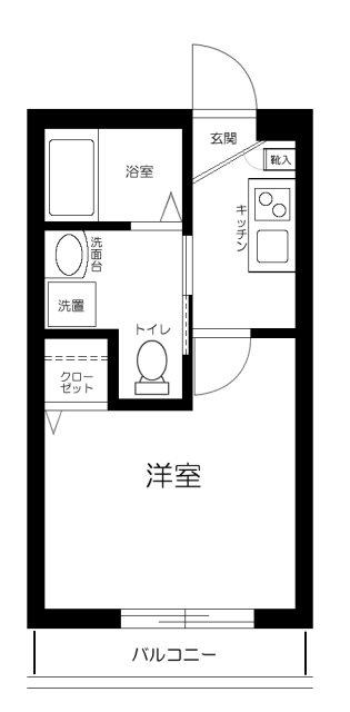 セリシール(1K/2階)の間取り写真
