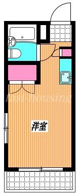三恵ハイム三鷹(ワンルーム/2階)の間取り写真