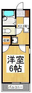 サンモールパル秋津(1K/1階)の間取り写真