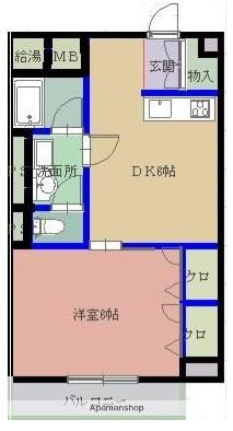 フロスターNAGAOKA(1DK/2階)の間取り写真