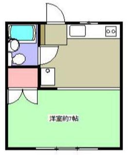 コーポルルブ(ワンルーム/1階)の間取り写真