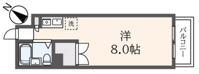 みつえハイツ(ワンルーム/1階)の間取り写真