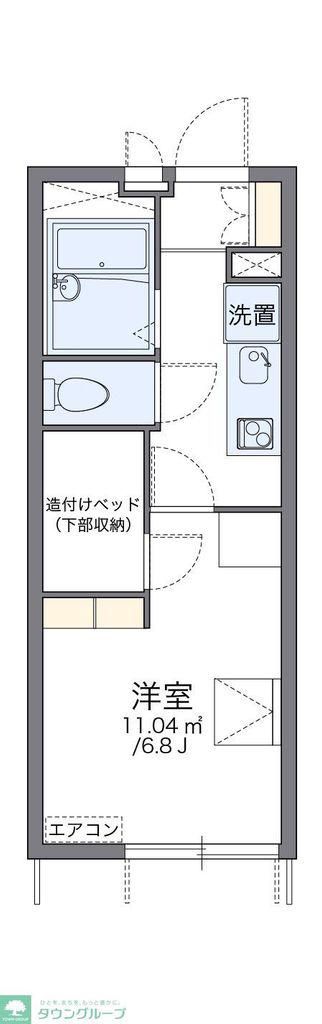 レオパレスグリーン(1K/1階)の間取り写真