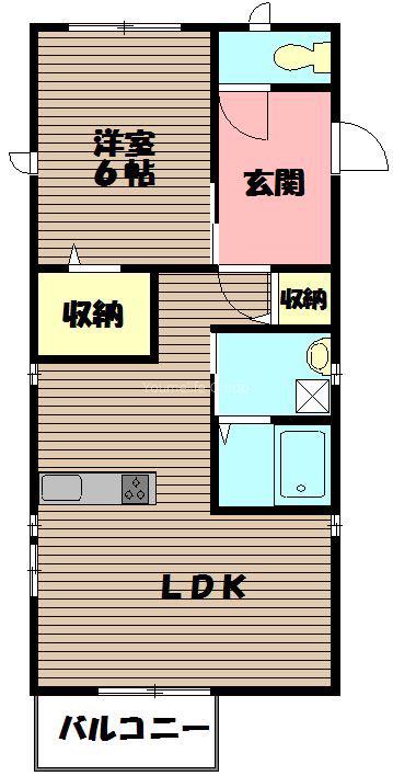 シャルマン(1LDK/1階)の間取り写真