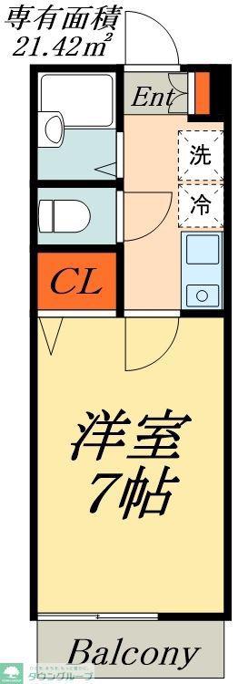 SAKURAハイム(1K/3階)の間取り写真