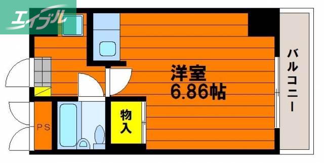 ルフォン 岡山駅前(1K/8階)の間取り写真