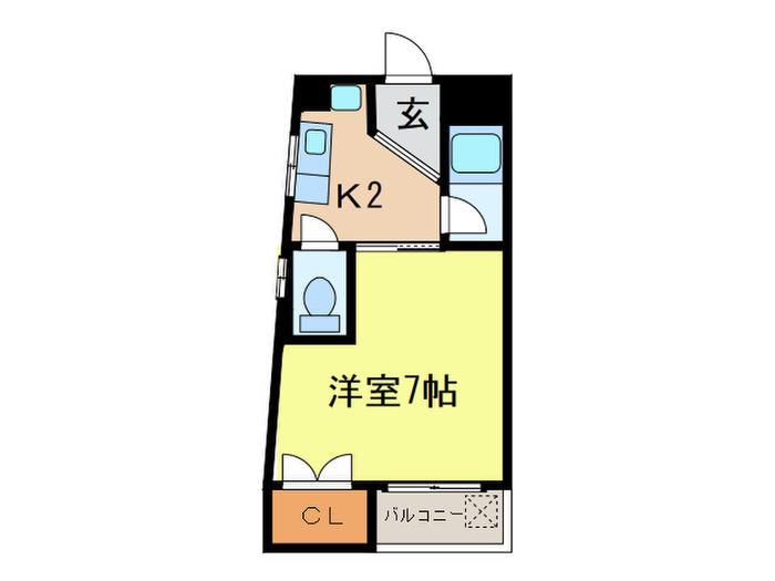 今池七福ビル(1K/5階)の間取り写真