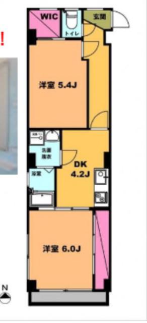 Tマンション12(2DK/3階)の間取り写真