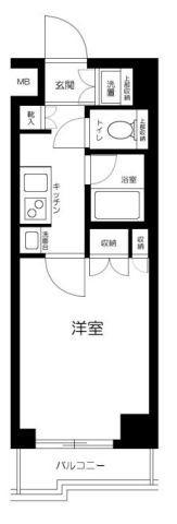 ルーブル羽田萩中(1K/4階)の間取り写真