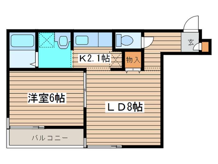 アーバンコート藤井(1LDK/3階)の間取り写真