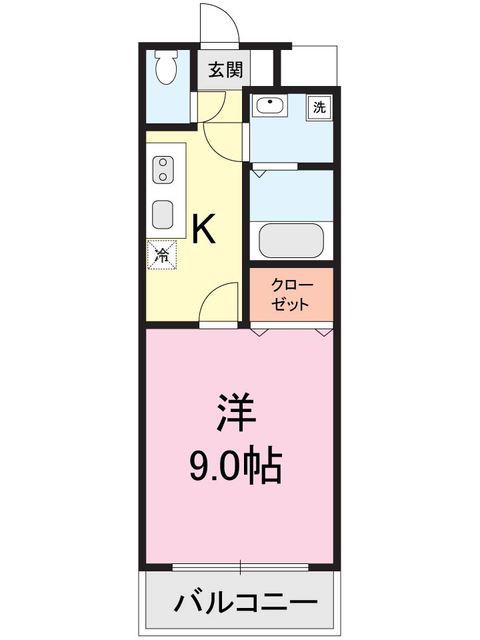 スモーレ新潟(1K/1階)の間取り写真