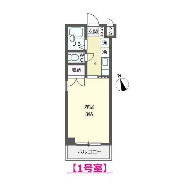 リビエールたち(1K/2階)の間取り写真