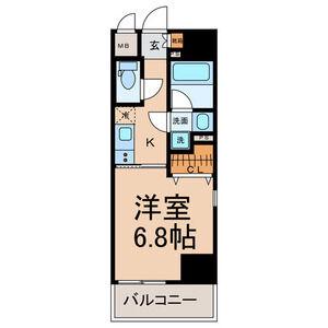 プレミアム黒川(1K/10階)の間取り写真