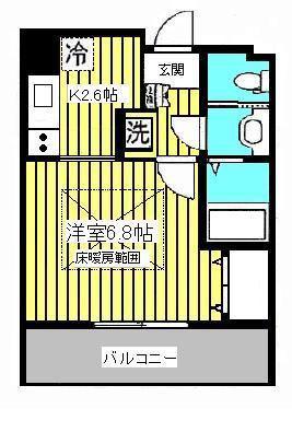HF仙台レジデンスイースト(1K/7階)の間取り写真