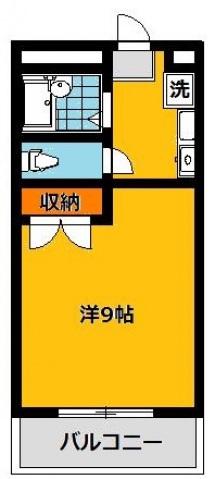 ローズタウン壱番館(1K/3階)の間取り写真