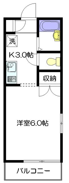 ムーラ新宿(1K/3階)の間取り写真