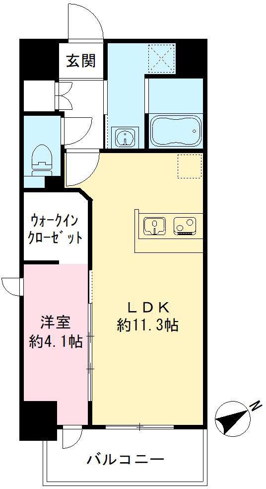 RITZ-KANO(1LDK/7階)の間取り写真
