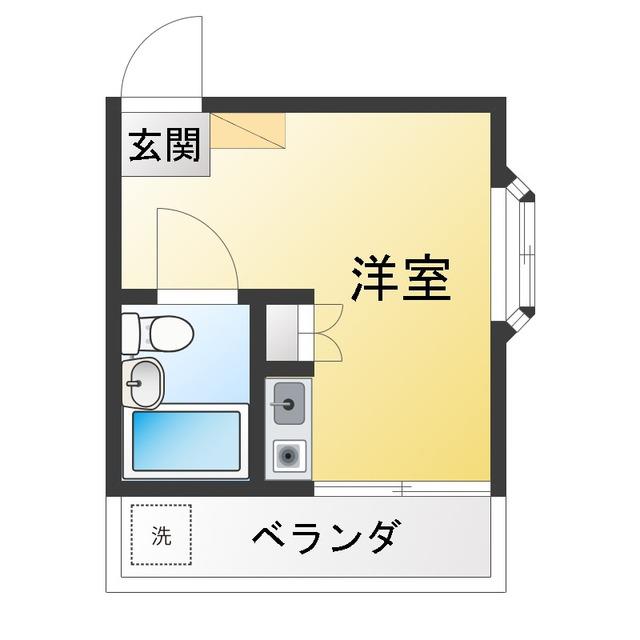 ウエストレガート西船(ワンルーム/2階)の間取り写真